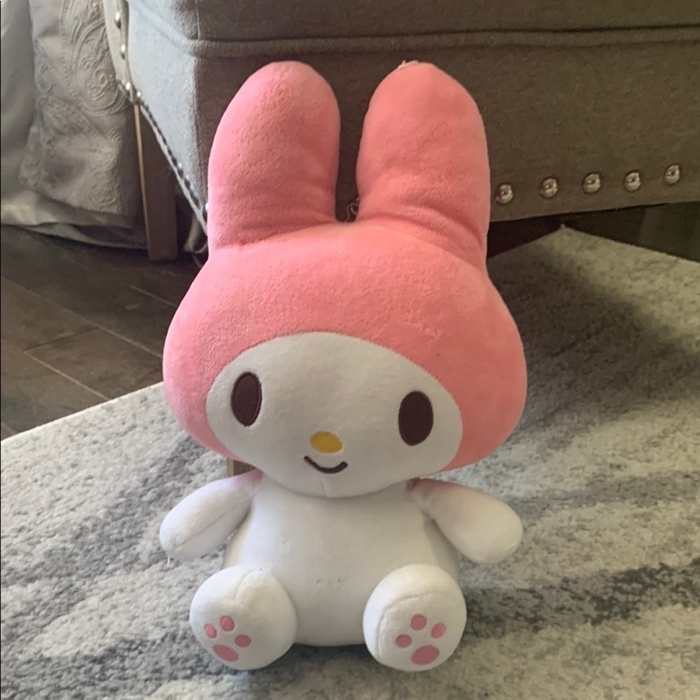 Sanrio Pink and White Plush Bunny Toy
